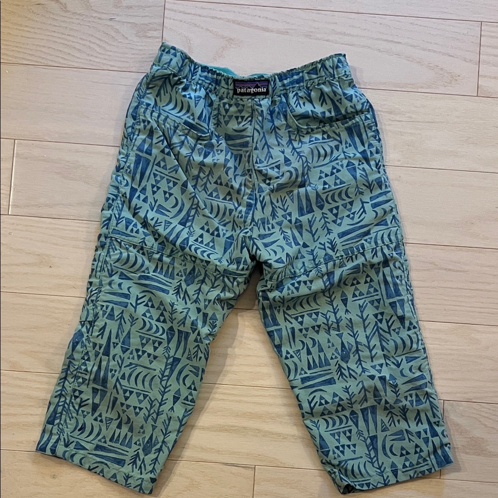 Patagonia 2t baggies pants Blue-Green Patterned uv prote